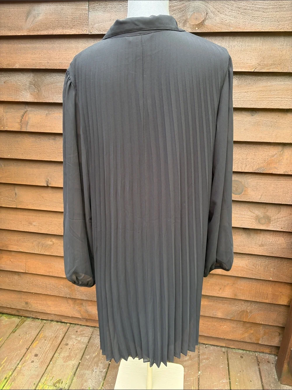 Nine West Black Pleated Tunic Dress